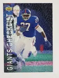 Upper Deck 1993 NFL Singles-New York Giants Checklist