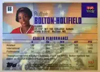 Ruthie Bolton-Holifield Topps 2020 Card #66 Back
