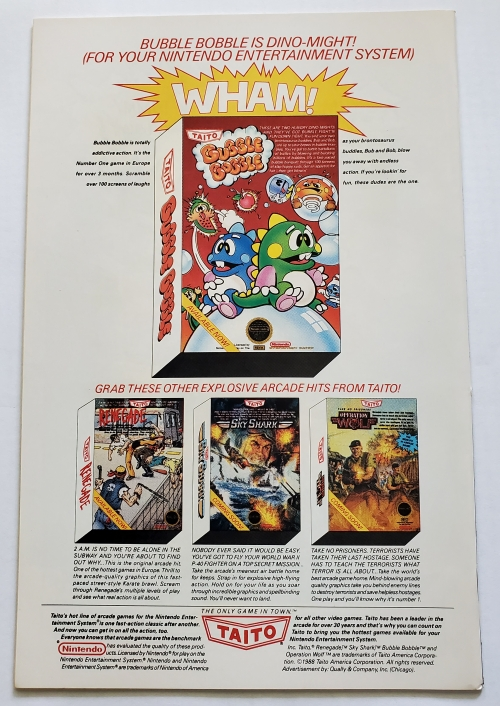 Sub-Mariner Marvel Issue #3 January 1989 "A Prince In New York" Back