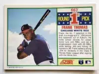Frank Thomas Score 1990 Card #663 Back