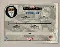 Chameleon Marvel Beginnings Upper Deck 2022 Vol. 2 Series 1  Back