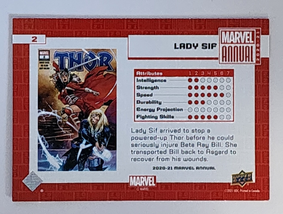 Lady Sif Marvel Annual 2020-21 Upper Deck Card #2