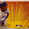 Raul Mondesi Fleer Ultra 1995 MLB Trading Card #10 of 15 LA Dodgers Back