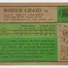 Roger Craig Topps 1984 Card #353 Back