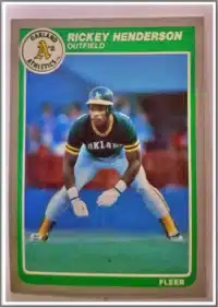 Rickey Henderson Fleer 1985 Card #425