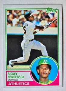 Rickey Henderson Topps 1983 Card #180