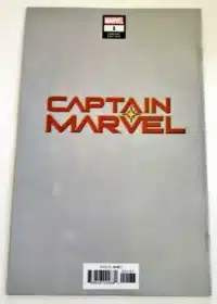 Captain Marvel Marvel Comic Issue #1 "Re-Entry" January 2021 Back