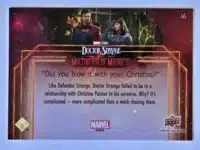 Doctor Strange Card 16 Upper Deck 2023 Universe of Madness Back