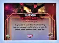 Doctor Strange Card 21 Upper Deck 2023 Universe of Madness Base Set Back