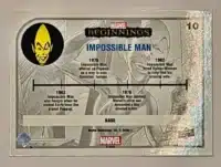 Impossible Man Marvel Beginnings Upper Deck 2022 #10 back
