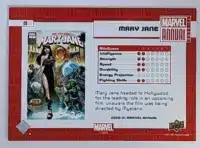 Mary Jane Marvel Annual 2020-21 Upper Deck #8 back
