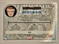 Mister Fantastic Marvel Beginnings Upper Deck 2022 #4 Back