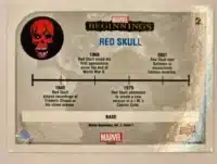 Red Skull Marvel Beginnings Upper Deck 2022 #2 Back