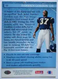 Irv Smith Upper Deck 1993 Card #14 back Back