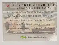 4 Kodak Chevrolet Classic 1996 Card #31 back