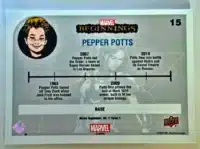 Pepper Potts Marvel Beginnings 2022 #15 Back