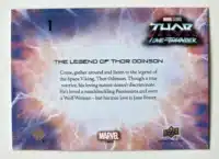 Love and Thunder Card #1 Upper Deck 2023 Back