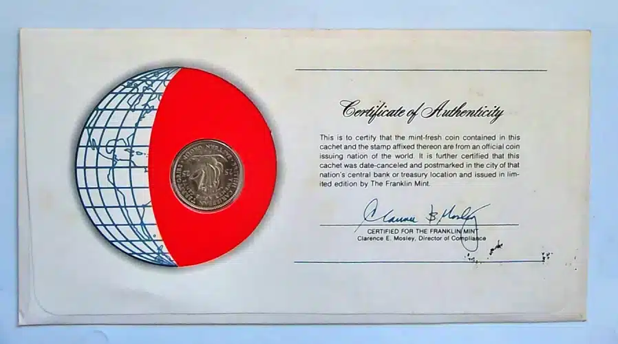 antigua-franklin-mint-coins-of-the-world-back Antiqua Coin-Stamped Envelope Back