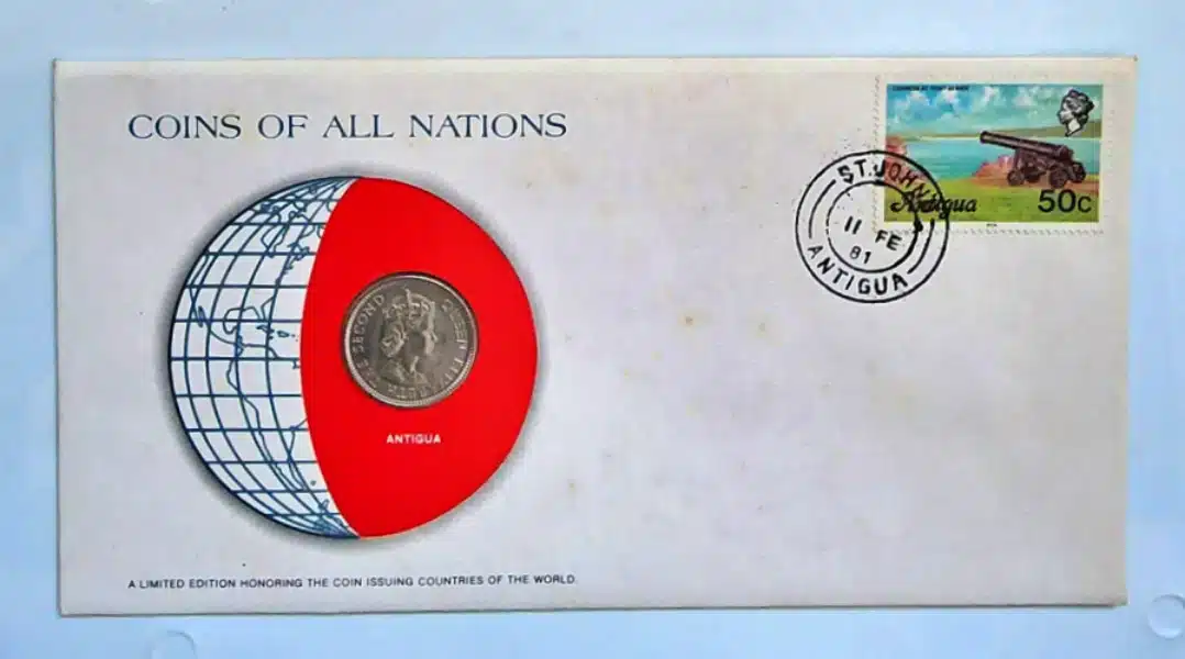 antigua-franklin-mint-coins-of-the-world Antiqua Coin-Stamped Envelope