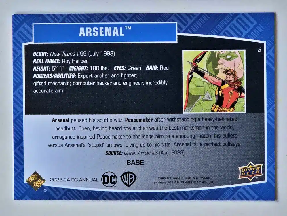 Arsenal Ivy Upper Deck 2023-24 #8 Back