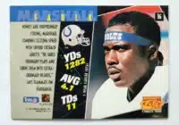 Marshall Faulk Sportflix 1995 Card #16 back