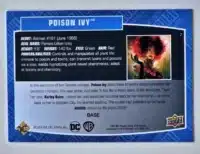 Poison Ivy Upper Deck 2023-24 #7 Back