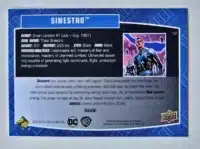 Sinestro Upper Deck 2023-24 #10 Back