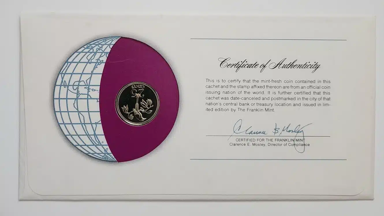 Belize Coin-Stamped Envelope Back