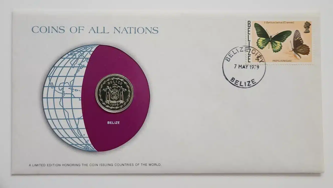 Belize Coin-Stamped Envelope