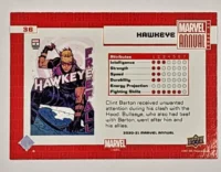 Hawkeye Marvel Annual 2020-21 Upper Deck #36 back
