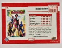 Ironheart Marvel Annual 2020-21 Upper Deck #28 Back