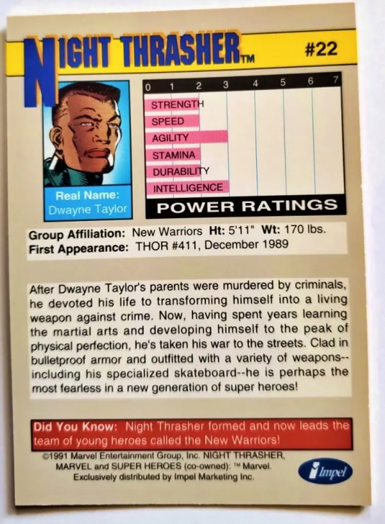 night-thrasher-impel-marketing-1991-22-back Night Thrasher Sable Impel Marketing 1991 #22 Back