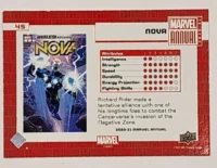 Nova Marvel Annual 2020-21 Variant Tier 2 card #45 Back