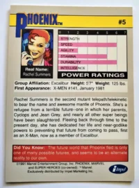 Phoenix Impel Marketing 1991 #5 back