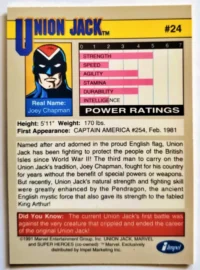 Union Jack Impel Marketing 1991 #24 back