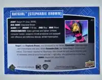 Batgirl Stephanie Brown Upper Deck 2023-24 Card #43 back