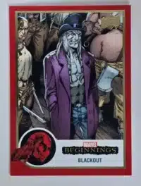 Blackout Marvel Beginnings 2022 #124 Red Border