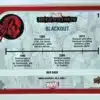 Blackout Marvel Beginnings 2022 #124 Red Border Back