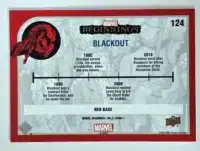 Blackout Marvel Beginnings 2022 #124 Red Border Back