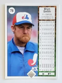 Upper Deck 1989 Montreal Expos- Bryn Smith #78 back