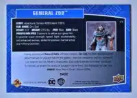 General Zod Upper Deck 2023-24 Card #44 back