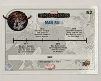 Man-Bull Marvel Beginnings 2022 #52 Back