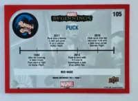 Puck Marvel Beginnings 2022 #105 Red Border Back