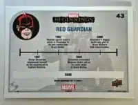 Red Guardian Marvel Beginnings 2022 #43 back