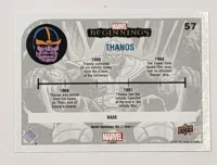 Thanos Marvel Beginnings #57 back
