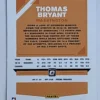 Donruss Optics 2019 Washington Wizards-Thomas Bryant #129 back