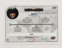 Wave Marvel Beginnings 2022 #177 Back