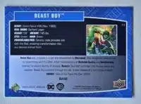 Beast Boy Upper Deck 2023-24 Card #73 back