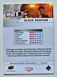 Black Panther What If Upper Deck 2023 Card #2 back