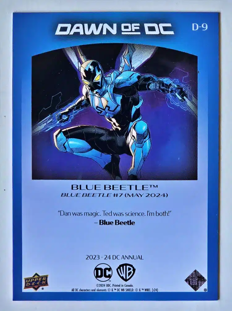 Blue Beetle Dawn of DC UD 2023 #D-9 Back